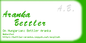 aranka bettler business card